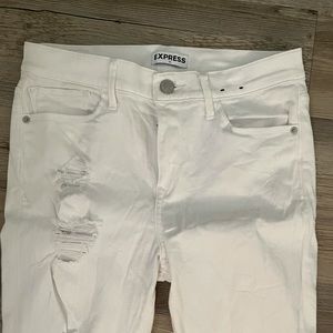 Express white ripped jeans